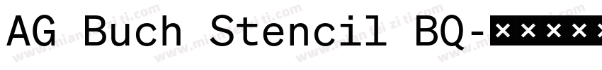 AG Buch Stencil BQ字体转换